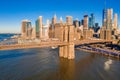 Beautiful view of the Brooklyn and Manhattan bridge Royalty Free Stock Photo