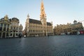 Beautiful view of Brussels Town Hall on Grand Place