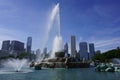 Beautiful view of the Buckingam fountain near Millenium Park in Chicago, USA Royalty Free Stock Photo