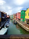 Beautiful view of of Burano island, Venice, Italy