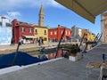 Beautiful view of of Burano island, Venice, Italy