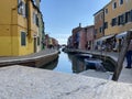 Beautiful view of of Burano island, Venice, Italy