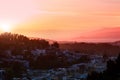 Beautiful view of business center in downtown of San Francisco. Royalty Free Stock Photo