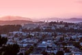 Beautiful view of business center in downtown of San Francisco. Royalty Free Stock Photo