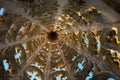 Beautiful view of cahedral tower dome from below. Oviedo Royalty Free Stock Photo