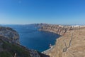 Beautiful view of Caldera with passenger cruises. Santorini, Greece. Royalty Free Stock Photo