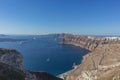 Beautiful view of Caldera with passenger cruises. Santorini, Greece. Royalty Free Stock Photo