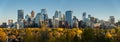 Beautiful view of Calgary\'s cityscape in fall Royalty Free Stock Photo