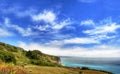 A Beautiful View of the California Coastline along State Road 1 -USA Royalty Free Stock Photo