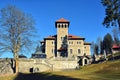 Beautiful view of Cantacuzino Palace, Busteni ,Prahova Valley, Romania Royalty Free Stock Photo