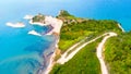 Beautiful view of Cape Drastis in Corfu in Greece Royalty Free Stock Photo