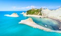 Beautiful view of Cape Drastis in Corfu in Greece Royalty Free Stock Photo