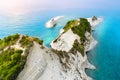 Beautiful view of Cape Drastis in Corfu in Greece Royalty Free Stock Photo