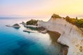 Beautiful view of Cape Drastis in Corfu in Greece