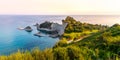 Beautiful view of Cape Drastis in Corfu in Greece Royalty Free Stock Photo