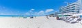 Beautiful view of Caribbean Sea at Cancun beach, Mexico Royalty Free Stock Photo