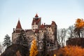 Beautiful view of the castle in Bran, Romania