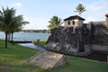 Beautiful view in the castle of San Felipe de Lara in Guatemala