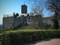 Beautiful view from the castle to the surrounding beautiful green forest