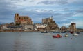 Beautiful View of Castro Urdiales highlights from the Port Royalty Free Stock Photo