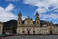 Beautiful view of the Cathedral of Bogota next to the Sacred Chapel Royalty Free Stock Photo