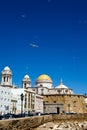 Beautiful view of The Cathedral Nueva in Cadiz Royalty Free Stock Photo
