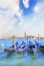 Beautiful view of the Cathedral of San Giorgio Maggiore, on an island in the Venetian lagoon, Venice, ItalyBeautiful view of the g Royalty Free Stock Photo