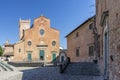 Beautiful view of the Cathedral of Santa Maria Assunta and San Genesio with the Matilde Tower, historic center of San Miniato Pisa Royalty Free Stock Photo
