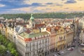 Beautiful view of the Cathedral of St. Nicholas on Old Town Square in Prague, Czech Republic Royalty Free Stock Photo