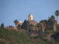 Beautiful view of the Catholic Monastery Stella Maris and Mount Carmel in Haifa.