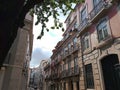 Beautiful view in the center of lisbon on bairro alto portugal old city