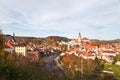 Beautiful view of Cesky Krumlov town