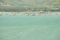 Beautiful view of Chalong pier (Ao Chalong) in the cloudy day, v