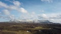 Beautiful view of Chatyr-dag mountain. Aerial photography