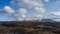 Beautiful view of Chatyr-dag mountain. Aerial photography