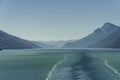 Beautiful view of the Chilean Fjords region in south Patagonia in Chile. Cruise ship sailing the Glacier Alley from the Beagle Royalty Free Stock Photo