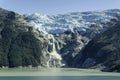 Beautiful view of the Chilean Fjords region in south Patagonia in Chile. Cruise ship sailing the Glacier Alley from the Beagle