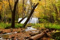 Beautiful view of Choshi waterfall at Oirase stream Royalty Free Stock Photo