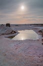 Chott el Jerid salt lake in Tunisia Royalty Free Stock Photo