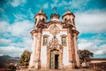 Beautiful view of a church of Saint Francis of Assisi Ouro in Brazil Royalty Free Stock Photo