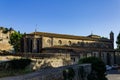 Beautiful view of the church Saint-Gimer in Carcassonne with the citadel in the background