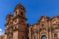 Beautiful view of the Church of the Society of Jesus in Cusco, Peru