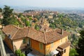 Beautiful view of Citta Alta Upper town in Bergamo city, Lombardy, Italy Royalty Free Stock Photo