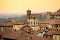 Beautiful view of Citta Alta Upper town in Bergamo city, Lombardy, Italy Royalty Free Stock Photo