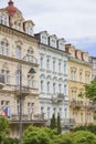 Beautiful view of the city center in Karlovy Vary Royalty Free Stock Photo