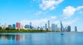 a beautiful view of the city of Chicago Royalty Free Stock Photo