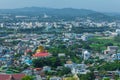 Beautiful view of the city of Nakhon Sawan Province, Thailand