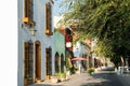 Beautiful view of city street with elegant architecture