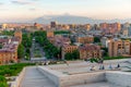 Beautiful view of the city of Yerevan and Mount Ararat from Cascade Royalty Free Stock Photo