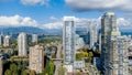 Beautiful view of a cityscape in Metrotown, Burnaby, Canada Royalty Free Stock Photo